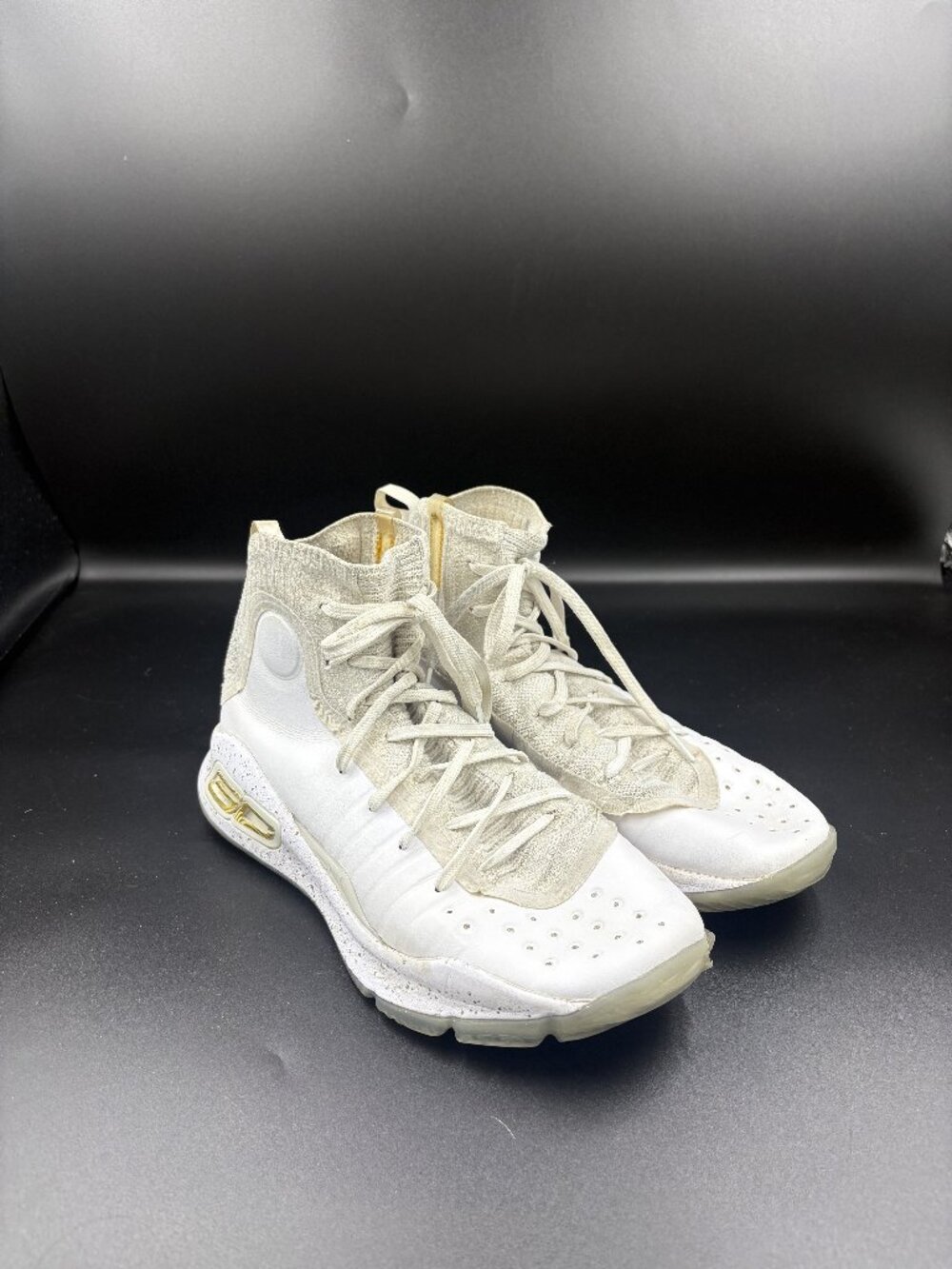 Under Armour Curry 4 White Gold High Top Sneakers - US 12